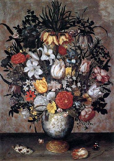 Ambrosius Bosschaert Flowers in a Chinese Vase oil painting image